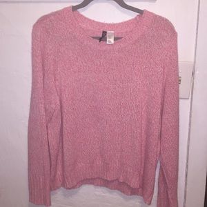 pink long sleeve sweater